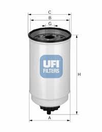 Ufi 24.371.00 Fuel filter 2437100