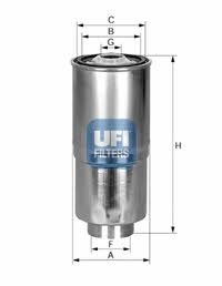 Ufi 24.380.00 Fuel filter 2438000