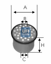Ufi 24.390.00 Fuel filter 2439000