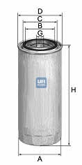 Ufi 24.396.00 Fuel filter 2439600 2439600 Ufi Fuel filter