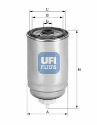 Ufi 24.397.00 Fuel filter 2439700