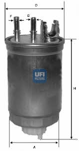 Ufi 24.412.00 Fuel filter 2441200