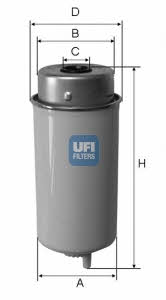 Ufi 24.432.00 Fuel filter 2443200