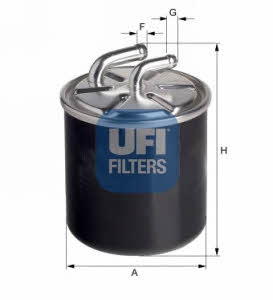 Ufi 24.436.00 Fuel filter 2443600