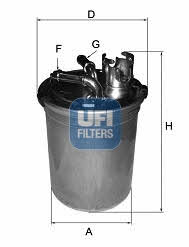 Ufi 24.451.00 Fuel filter 2445100