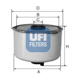 Ufi 24.454.00 Fuel filter 2445400