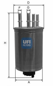 Ufi 24.459.00 Fuel filter 2445900