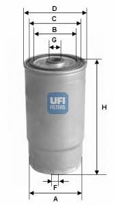 Ufi 24.525.00 Fuel filter 2452500