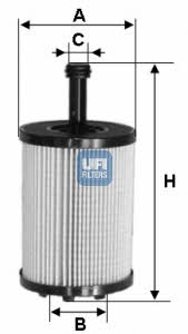 Oil Filter Ufi 25.023.00
