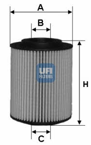 Ufi 25.054.00 Oil Filter 2505400