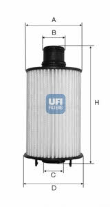 Ufi 25.073.02 Oil Filter 2507302