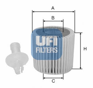 Ufi 25.116.00 Oil Filter 2511600