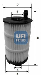 Ufi 25.143.00 Oil Filter 2514300