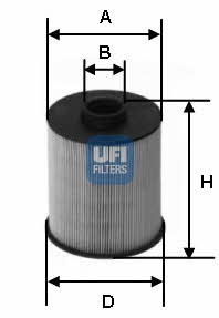 Ufi 26.006.00 Fuel filter 2600600