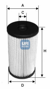 Fuel filter Ufi 26.007.00