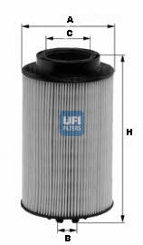 Ufi 26.011.00 Fuel filter 2601100