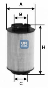 Ufi 26.014.00 Fuel filter 2601400