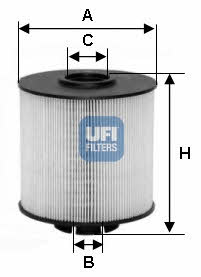 Ufi 26.017.00 Fuel filter 2601700