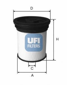 Ufi 26.019.01 Fuel filter 2601901