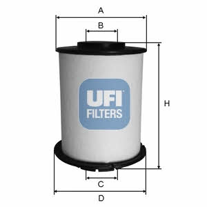 Ufi 26.033.00 Fuel filter 2603300
