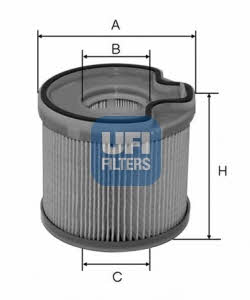 Ufi 26.691.00 Fuel filter 2669100