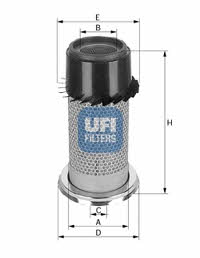 Ufi 27.078.00 Air filter 2707800