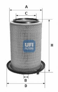 Ufi 27.158.00 Air filter 2715800