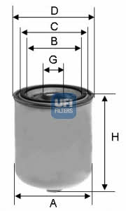 Ufi 27.344.00 Cartridge filter drier 2734400