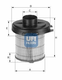 Ufi 27.845.02 Air filter 2784502