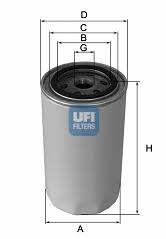 Ufi 29.001.00 Cooling liquid filter 2900100