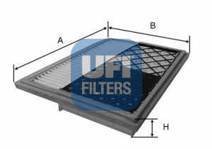 Ufi 30.462.00 Air filter 3046200