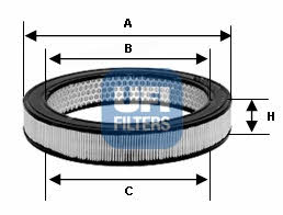 Air filter Ufi 30.803.00