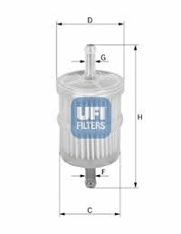 Ufi 31.001.00 Fuel filter 3100100