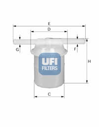 Ufi 31.005.00 Fuel filter 3100500