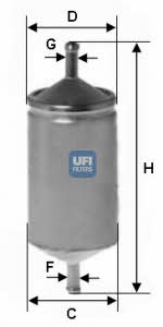 Ufi 31.501.00 Fuel filter 3150100
