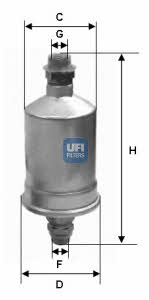 Ufi 31.532.00 Fuel filter 3153200