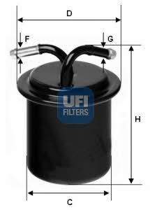Ufi 31.541.00 Fuel filter 3154100