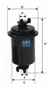 Ufi 31.549.00 Fuel filter 3154900