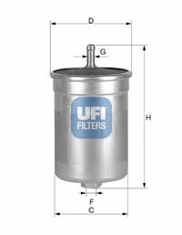 Ufi 31.570.00 Fuel filter 3157000