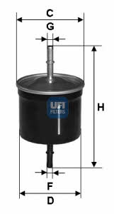 Ufi 31.624.00 Fuel filter 3162400
