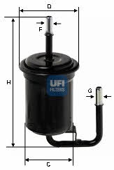 Ufi 31.651.00 Fuel filter 3165100