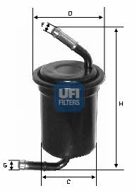 Ufi 31.664.00 Fuel filter 3166400