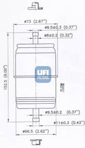 Ufi 31.666.00 Fuel filter 3166600