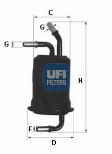 Ufi 31.762.00 Fuel filter 3176200