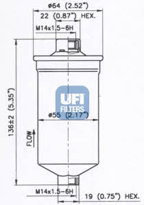 Ufi 31.770.00 Fuel filter 3177000