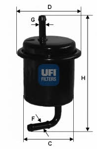Ufi 31.801.00 Fuel filter 3180100