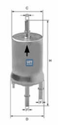 Fuel filter Ufi 31.833.00