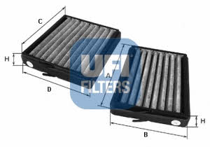 Ufi 54.130.00 Activated Carbon Cabin Filter 5413000