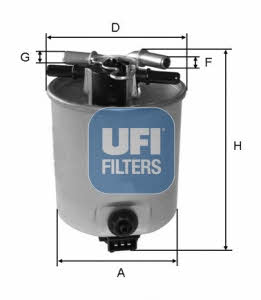 Ufi 55.393.00 Fuel filter 5539300