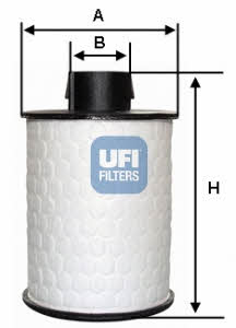 Fuel filter Ufi 60.H2O.00